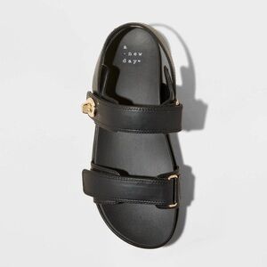 COPY - Women's Tanner Platform Double Band Sandals - A New Day Black 8.5